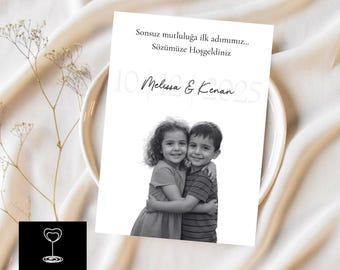 Place cards personalized with childhood pictures | China | Wedding | Nisan