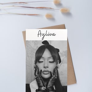Ayliva Postkarte | In Liebe Ayliva | Postkarte| A6 / Musik Cover Wallart | Ayliva Poster - Fandesign  Deutschrap Poster | 10x15 cm