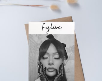 Ayliva postcard | With love Ayliva | Postcard | A6 / Music Cover Wallart | Ayliva Poster - Fandesign German Rap Poster | 10 x 15 cm