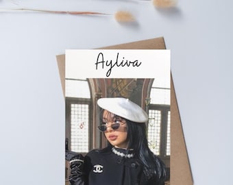 Ayliva postcard | With love Ayliva | Postcard | A6 / Music Cover Wallart | Ayliva Poster - Fandesign German Rap Poster | 10 x 15 cm