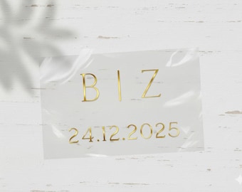 Personalized letters, initial letters, initials, personalized initials, various colors available + incl. transfer film