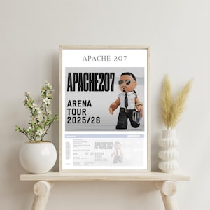 Apache 207 Cover | TourApache 207  | Poster | A4 / Musik Cover Wallart | Apache 207  Poster - Fandesign - Fanposter - Deutschrap Poster
