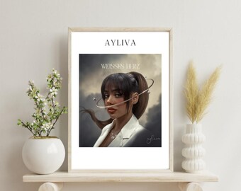 Ayliva Cover | In Liebe Ayliva | Poster | A4 / Musik Cover Wallart | Ayliva Poster - Fandesign - Fanposter - Deutschrap Poster