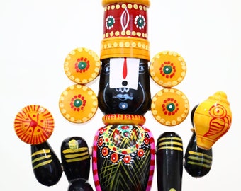 Sri Venkateshwara etikoppaka 18 inch wooden handcraft doll | Sankranti Koluvu | Mukkoti | Vaikunta Ekadasi
