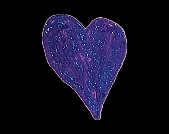 Purple Sparkle Heart Doodle 2