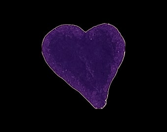 Royal Purple Heart Doodle 2