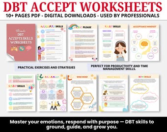DBT House Worksheets, DBT Skills, Dialectical Behavior Therapy, Dbt Workbook, Coping Skills, Therapy Worksheet, Emotional Regulation, PTSD