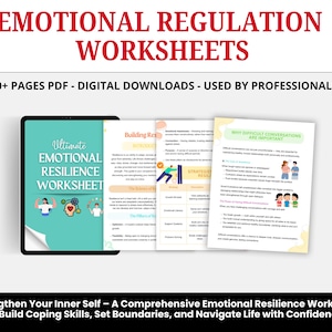 Emotional Regulation Worksheet, Zones of Regulation, Self Regulation Kids, School Counseling Resources, Social Emotional Learning, Emotions