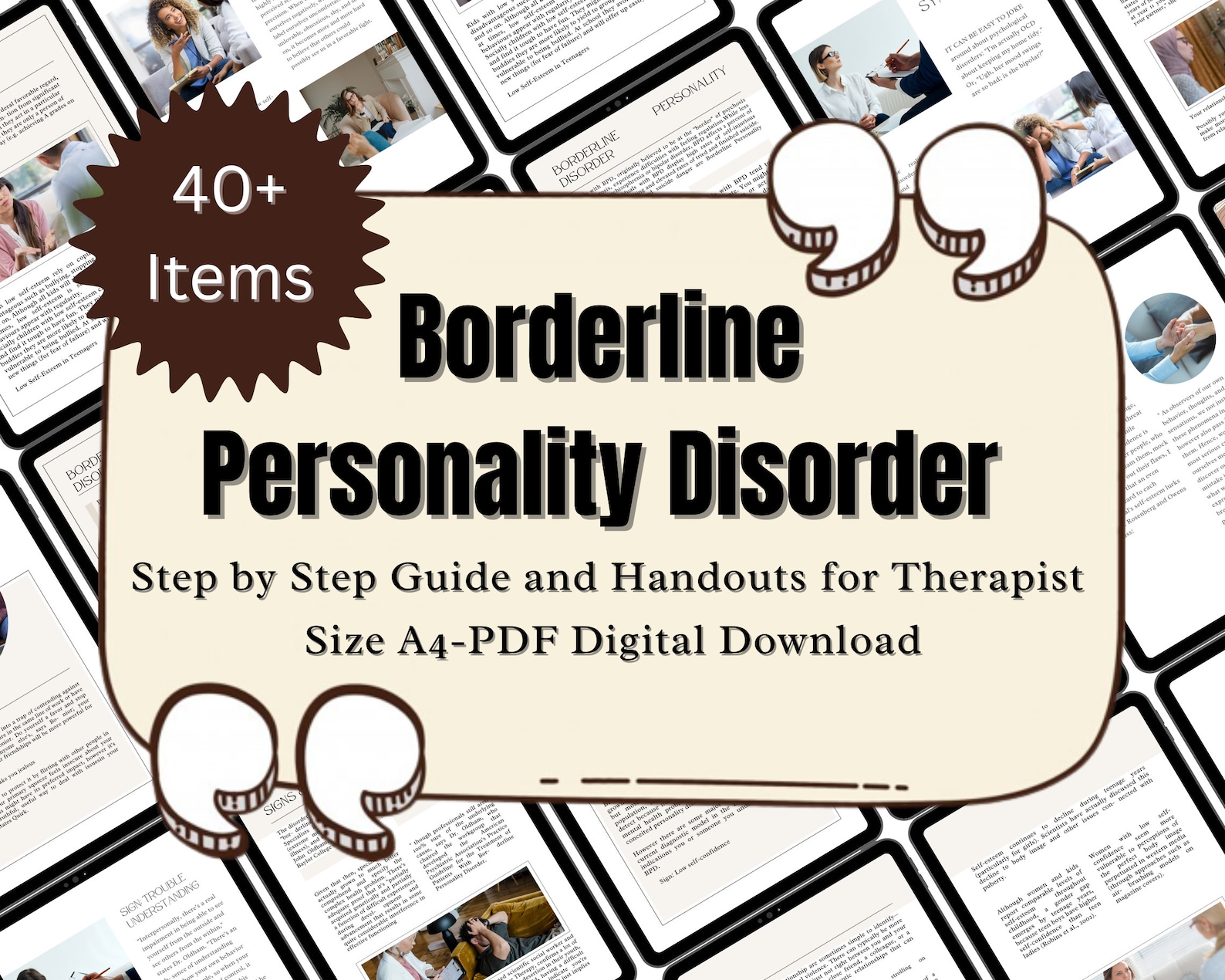 Borderline Personality Disorder Worksheets, BPD Workbook, Journal, BPD Awareness, Trauma Gift