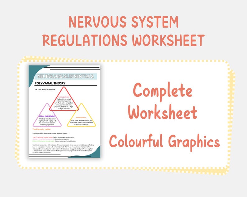 Nervous System Regulation Workbook, Somatic Exercise Polyvagal Theory ...