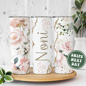 Noni Floral Tumbler, Cute Watercolor Floral Noni Tumbler Mother&#39;s Day Gifts for Grandma Noni Gifts Noni Tumbler To Go Cup for Noni Gifts