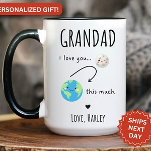 Personalized Grandad Mug, Custom Grandad Mug Gift for Grandad Custom Coffee Cup Gifts from Grandkids Mug for Father&#39;s Day Cup Gift Grandad