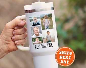 Vaso personalizado para papá, regalo con foto personalizada para papá, regalo para el Día del Padre, regalo para papá de niños, taza de viaje personalizada para papá, regalo para papá.