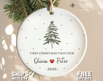First Christmas Together Ornament, Personalized Our First Christmas Together Christmas Ornament Gifts New Couple First Christmas Keepsake