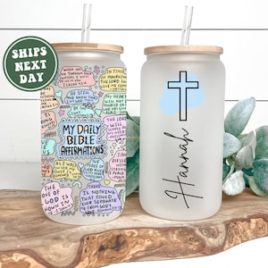 Nativity Christian Glass Tumbler My Daily Bible Affirmations Nativity Christian Glass Tumbler My Daily Bible Affirmations