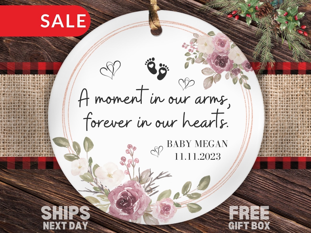 Personalized Baby Memorial Ornament, Custom Baby Memorial Christmas