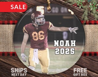 Photo Ornament - Personalized Football Christmas Ornament - Ornament Shop