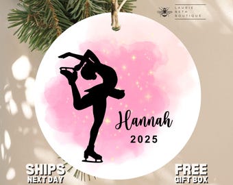 Figure Skating Christmas Ornament, Personalized Figure Skater Christmas Ornament Gifts for Ice Skating Gift for Christmas Skating Keepsake