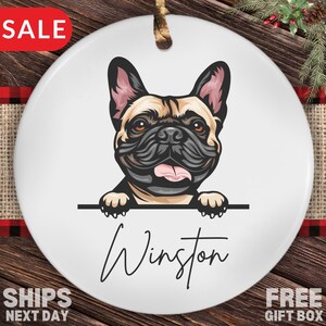 Custom Dog Christmas Ornament, Personalized Dog Christmas Ornament Gifts for Dog Owner Dog Lover Gifts for Dog Mom Dog Mama Christmas Gifts