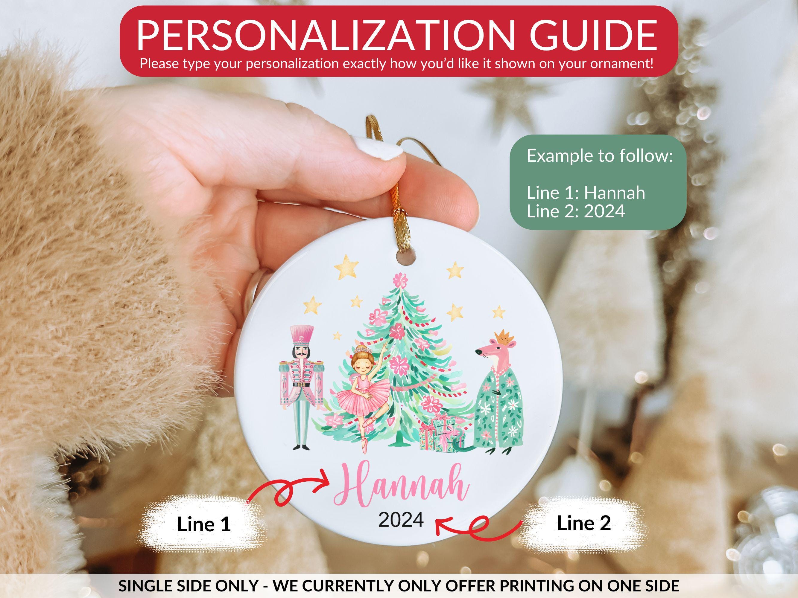 Nutcracker Christmas Ornament, Personalized Girl's Nutcracker Christmas Ornament Gift for Nutcracker Play Christmas Ornament Keepsake Gifts