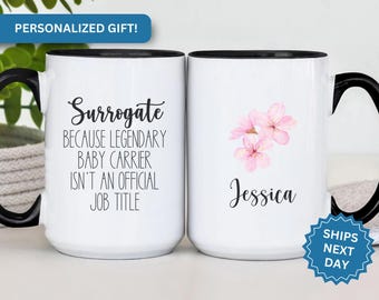Custom Surrogate Mom Mug, Personalized Surrogate Mother Mug Custom Coffee Cup Gift for Surrogate Mother's Day Gifts Mug for Surrogate Mother