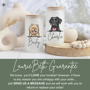 Personalized Dog Mom Tumbler, Custom Dog Mom Frosted Glass Dog Lover Gifts Personalized Fur Mama ...