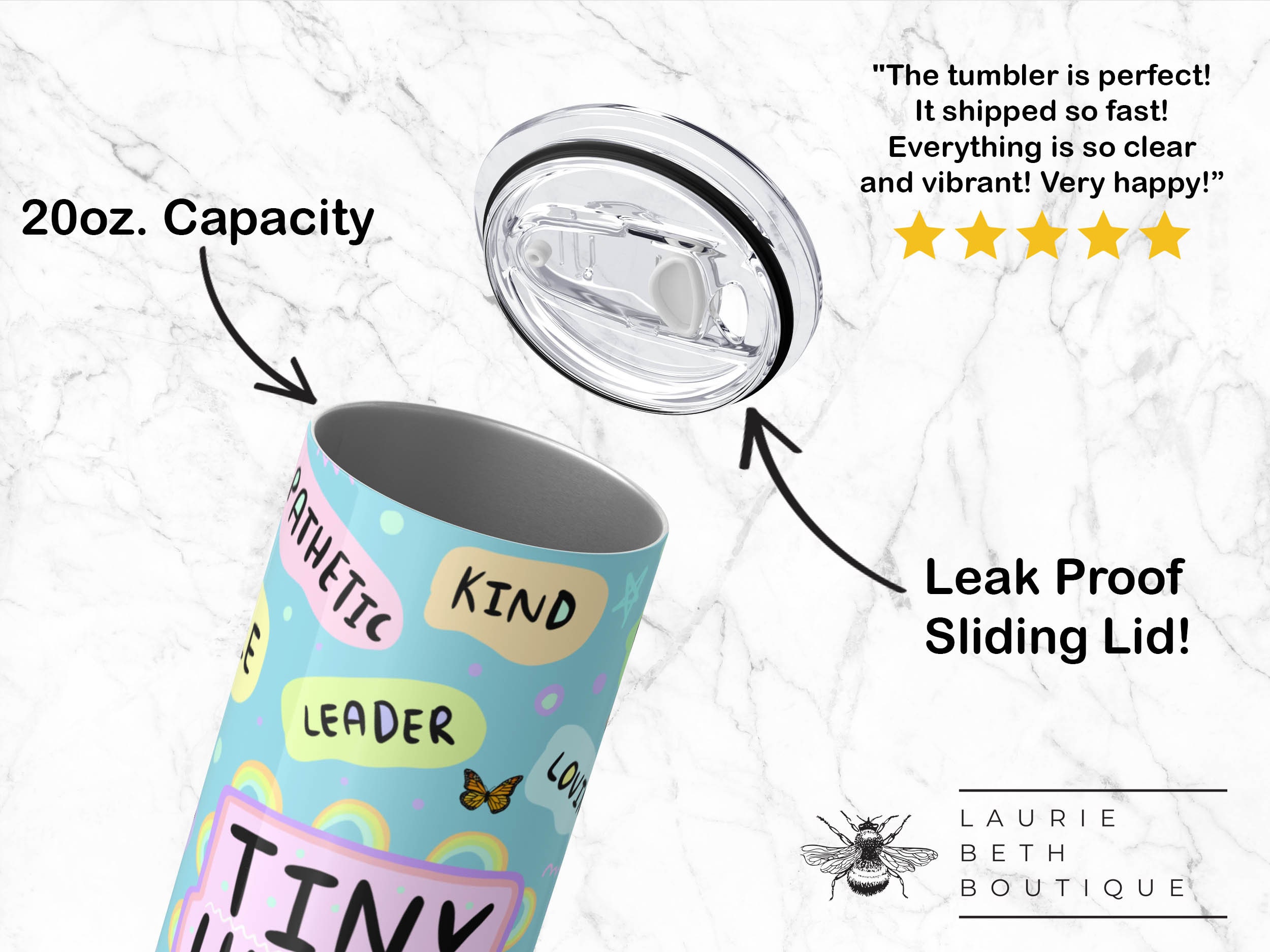 Personalized Tiny Human Tamer Teacher Tumbler, Custom Kindergarten Pre-K Elementary School Teacher Appreciation Back to School Gifts Teacher