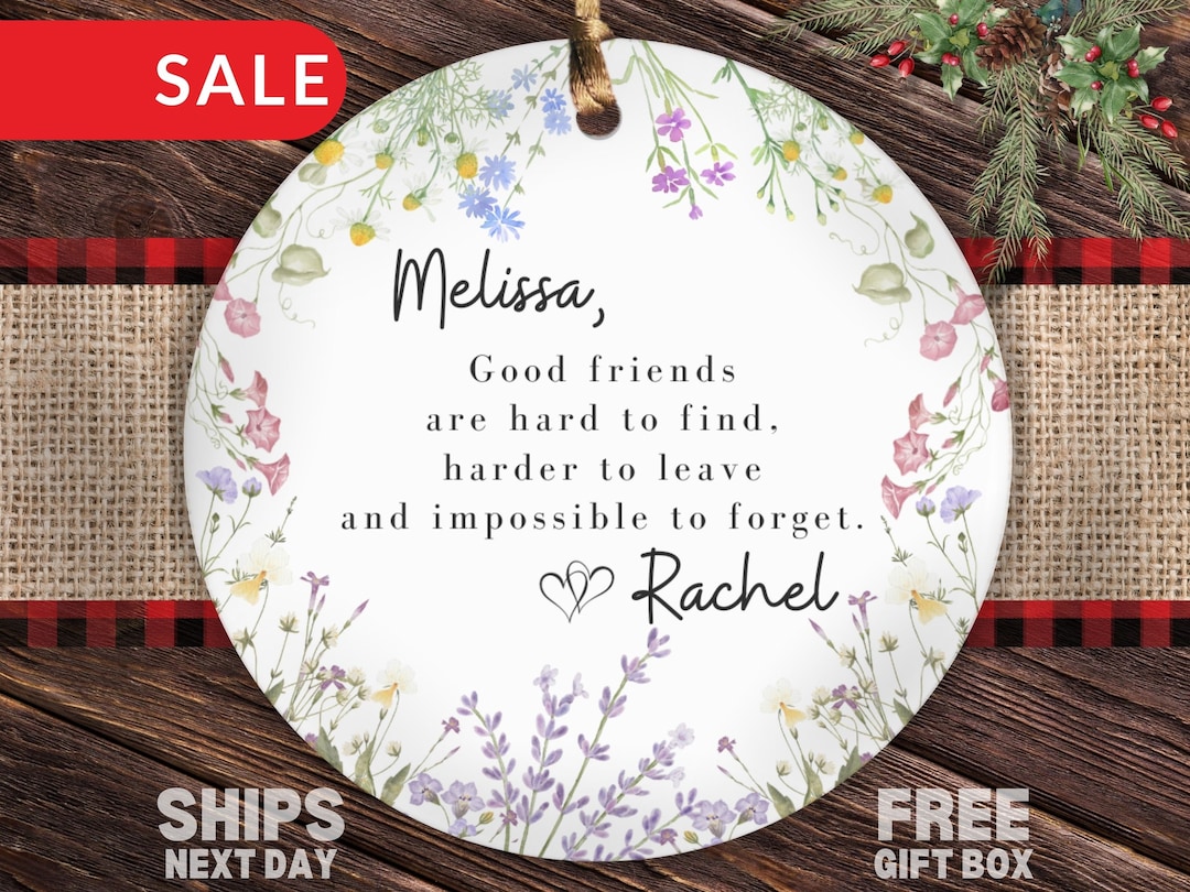 Personalized Friendship Ornament, Custom Friend Christmas Ornament Gifts for Best Friend Gifts ...