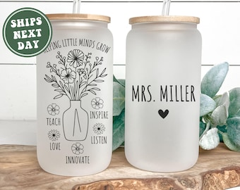 Custom Teacher Cup, Helping Little Minds Grow Teacher Mug Gifts for Teacher Appreciation Personalized Teacher Gifts for Teacher Thank You