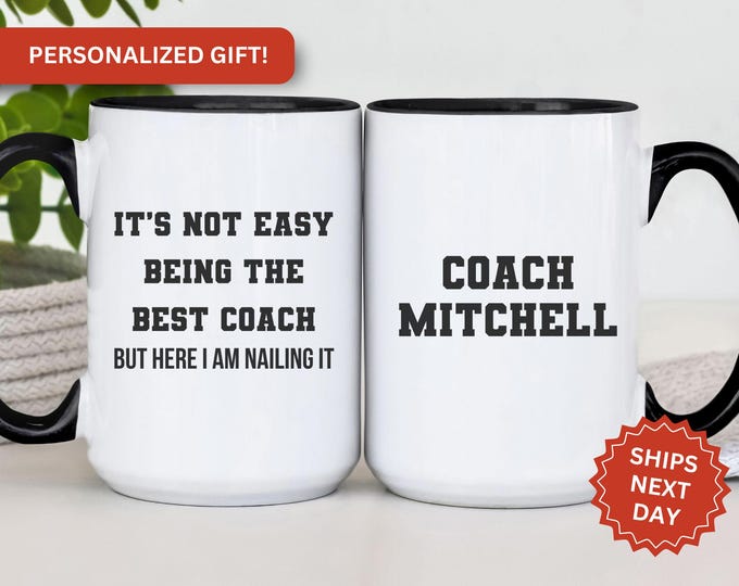 Personalized Best Coach Mug, Custom Best Coach Coffee Mug Sports Coach Gift Cup Coach Appreciation Mug for Athlete Coach Personalized Coach