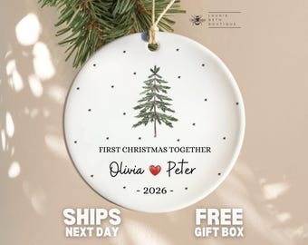 First Christmas Together Ornament, Personalized Our First Christmas Together Christmas Ornament Gifts New Couple First Christmas Keepsake