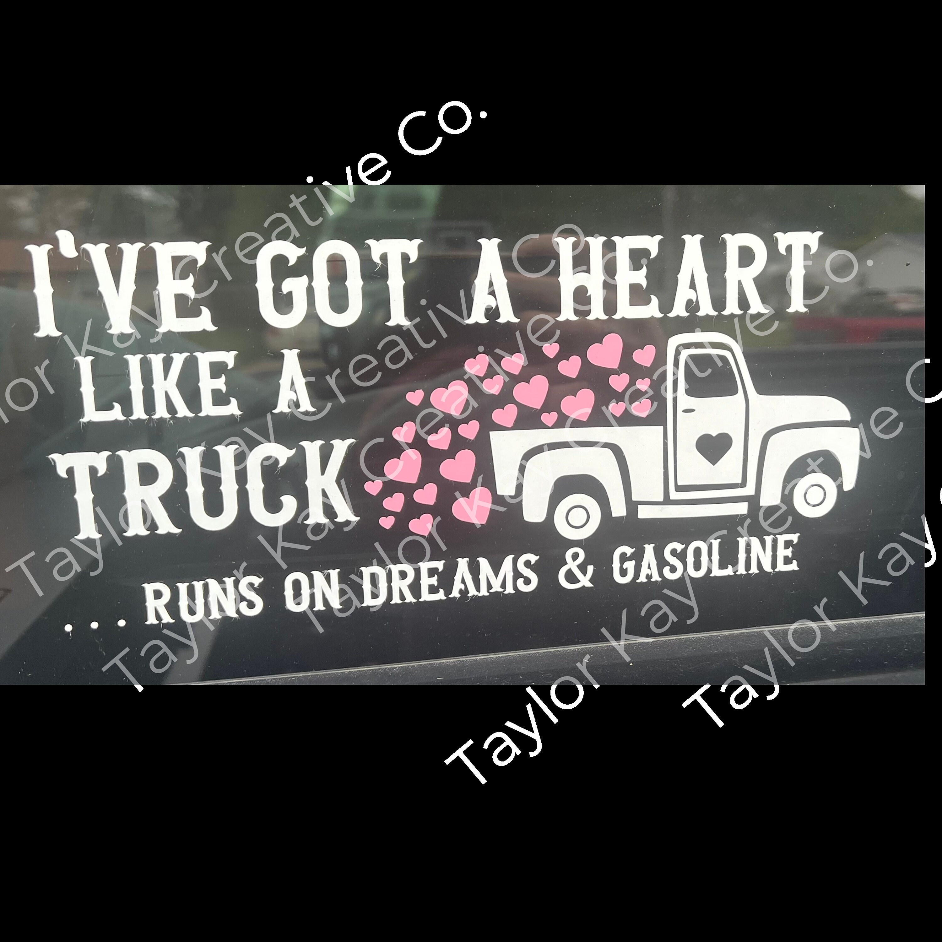 Heart Like a Truck, Lainey Wilson, Truck Full of Hearts Decal Sticker