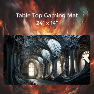 Iridescent Hallway Paradox - 24"X14" Custom Playmat For , Table Top Gaming Game Mat, Durable Card Game Playmat