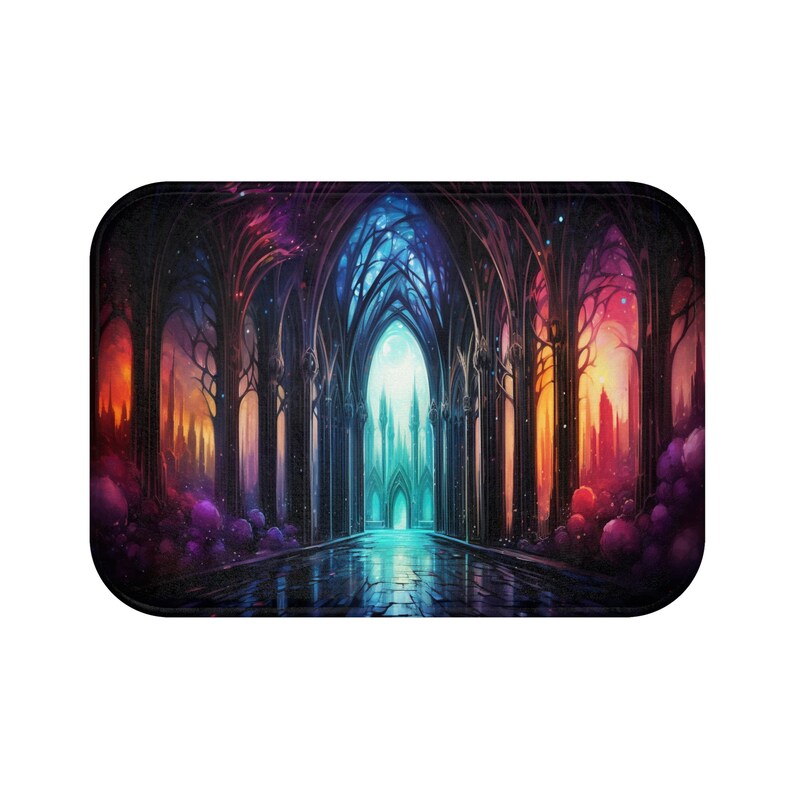 Vibrant Gothic Arches Floor Mat - Thumbnail 5