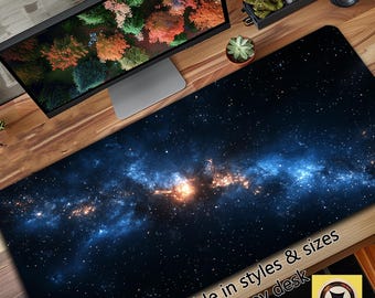 Deep Space Darkness and Tranquility Desk Mat - Space Desk Pad - Cosmic Mouse Pad - Cosmos Mousepad XL - Gaming Mouse Mat XXL