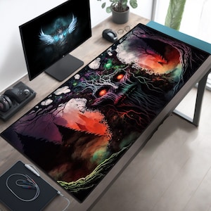 Big Gaming Mousepad XL Gaming Mouse Pad Gaming Desk Mat Gaming Desk Pad Large Mouse Pad XXL Fantasy Keyboard Mat