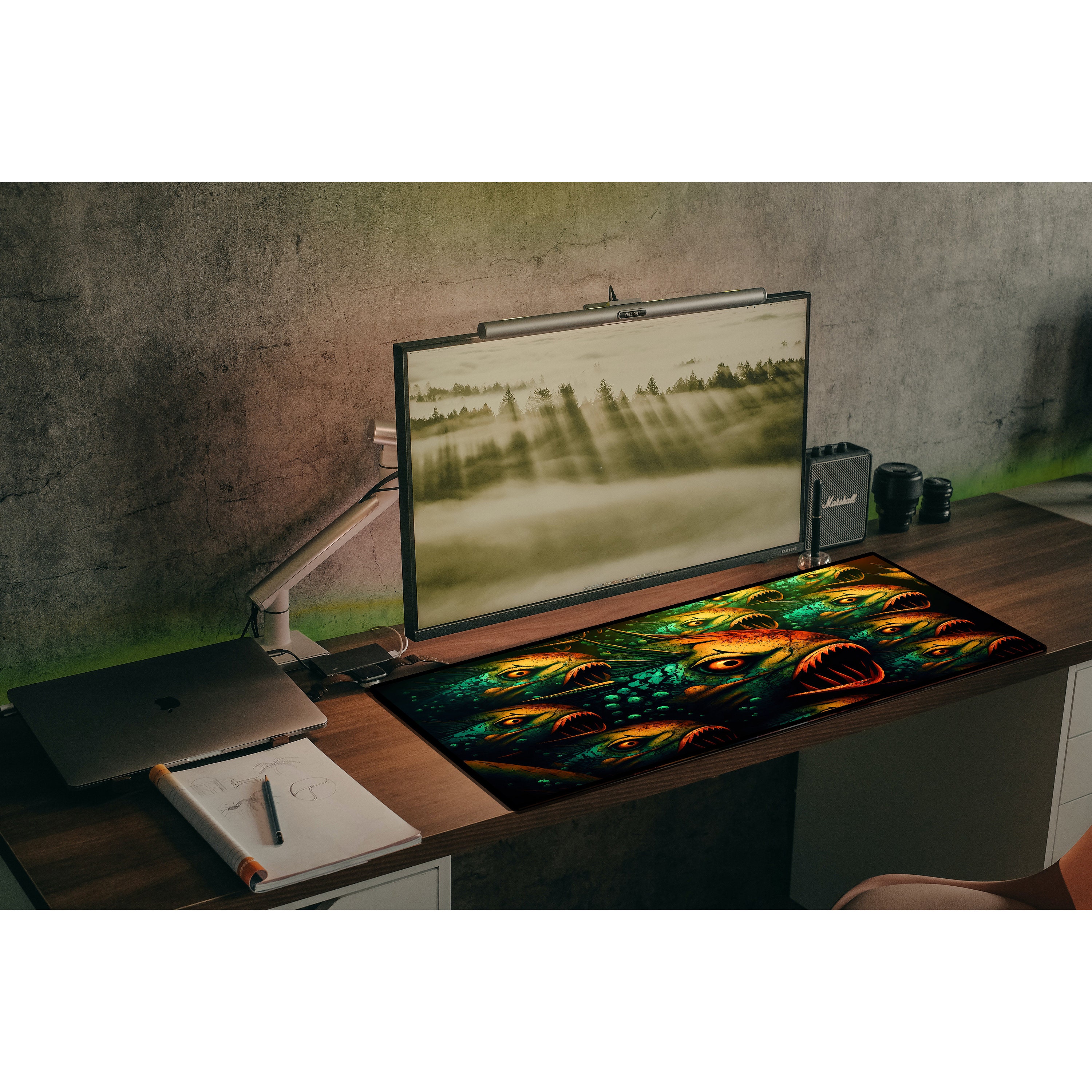 Discover Piranha Gaming Desk Mat Gaming Horror