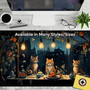 Katze Cafe, Katze Büro Dekor, Kitty Schreibtisch Dekor, Katze Maus Pad, Katze Mousepad, Katze Schreibtisch Matte