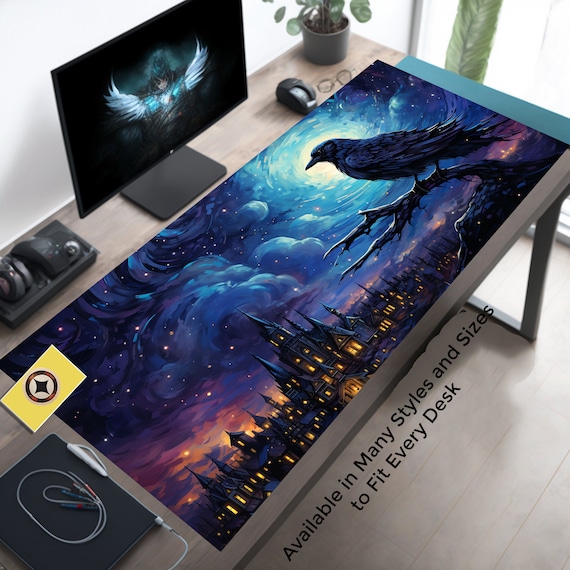 Keyboard Mat Gothic Computer Mat, Gothic Keyboard Pad, Cute Computer Pad, Gothic Game Room, Gothic Game Table, Gothic Office Decor