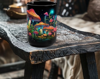 Caneca de café com lágrimas de cogumelo, caneca de cogumelo, caneca de café de cerâmica, caneca Cottagecore, caneca Goblincore