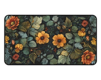 Old World Style Flowers Counter Top Mat - Coffee Bar Mat - Cute Counter Protector - Kitchen Decor - Gift for Wife or Girlfriend