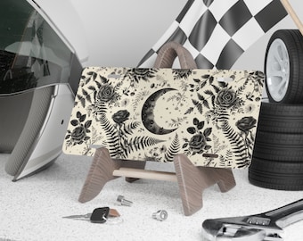 Cute Goth License Plate, Goth Car Decor, Goth Car Accessory, Goth Car Plate, Crescent Moon Truck License Plate, Vanity License Plate