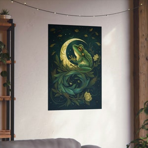 Cute Frog Poster, Frog Art Wall Decor, Cute Nursery Room Decor, Kids Room Wall Art, Frog Decor