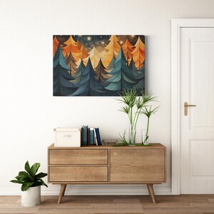 Eye Catching Evergreen Forest Autumn Surprise Canvas Wall Art - Forest Wall Decor