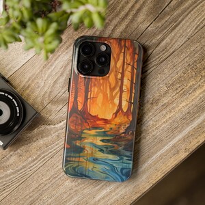 Mystic Forest Phone Case, Surreal Forest Aesthetic iPhone Case, Fantasy iPhone Tough Case for All Models