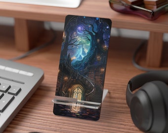 Fantasy Secret Enhanted Forest Library Phone Display Stand, iPhone Stand, Cellphone Desk Stand, Smartphone Display Stand
