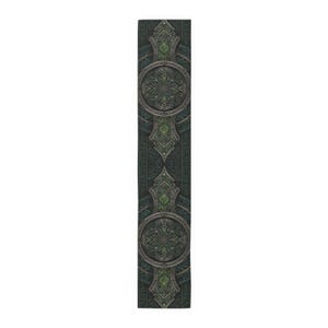 Celtic Green Patterned Polyester Table Runner - 2 Size Options - Floral Art Dining Decor - Kitchen Accessory - Table Decor image 5