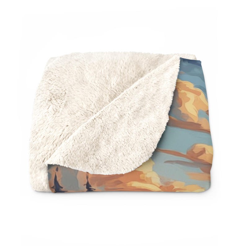Red Fox on Springtime Hillside Morning - Warm and Cozy Fleece Throw Blanket - Available in 2 Sizes - Housewarming Gift image 3