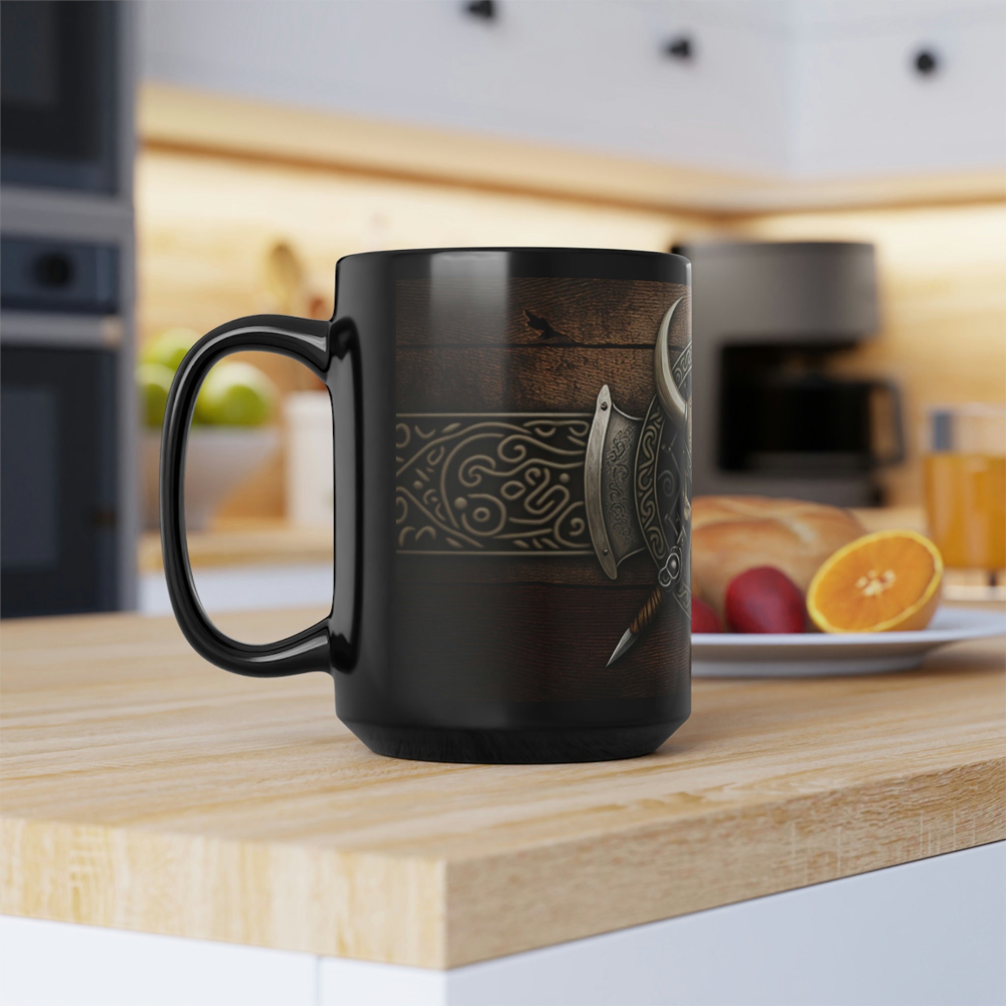 Taza Vikinga Nórdica Con Diseño De Cráneo Y Martillo - Apto Lavavajillas, Regalo Para Hombres, Papá, Abuelo