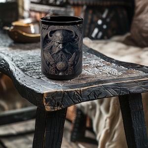 Viking Coffee Mug, 15oz, Black Coffee Cup, Nordic Tea Cup, Norse Viking Mug, Custom Coffee Mug, Viking Gift for Him